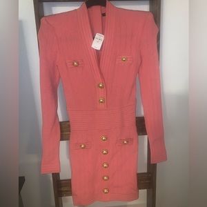 BALMAIN Dress. Salmon color. Size 36/4